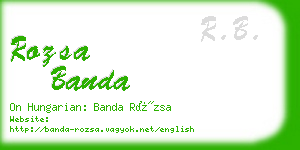 rozsa banda business card